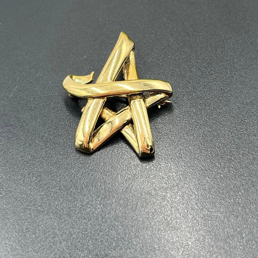 BAB B.A. Ballou & Co. 925 Vermeil Abstract Star‎ Brooch or X, or A Brooch/Pin
